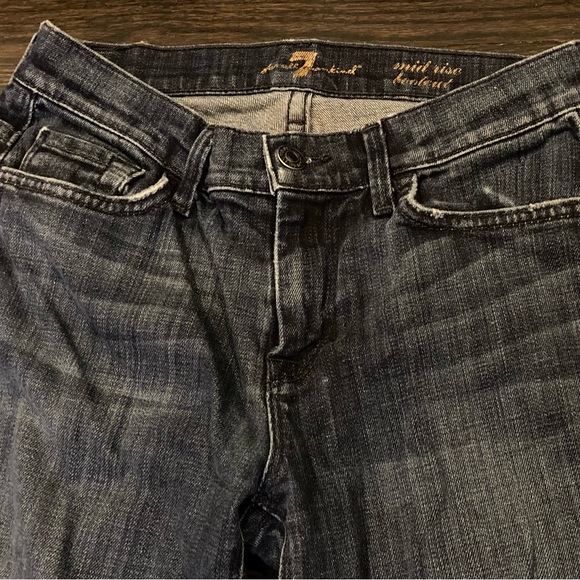 Seven for All Mankind Mid Rise Dark Wash Bootcut Jeans Sz 26 - Picture 7 of 10